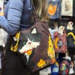 Saira Kedi Fare Desenli Etnik Otantik Omuz Çantası Su Geçirmez Günlük Seyahat Kullanım
