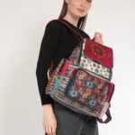 Etnik Bohem Otantik Desenli Patchwork 5 Bölmeli Tasarım Sırt Çantası Ortopedik Su Geçirmez