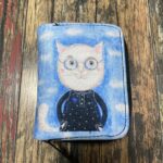 Kedi Desenli Bohem cüzdan etnik cüzdan otantik cüzdan kartlı cüzdan retro cüzdan